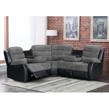 Comfortable Manual Recliner Sofa Set  With Drop Down Table for Living Room