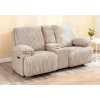 Two Seater Recliner Sofa With Storage and Cup Holder For Small Living Room