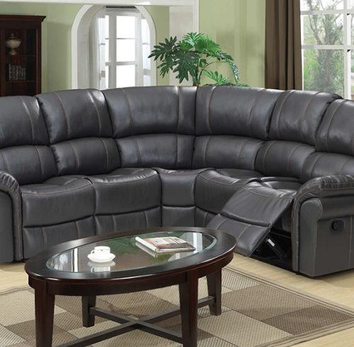 Spacious and Comfortable Recliner and Personality Console Sectional Recliner Sofa