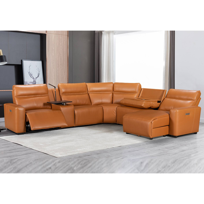 Spacious and Comfortable Recliner  Sectional with Storage Chaise