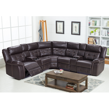 Comfortable Recliner Sofa Set With Cup Holder and LED Light for Living Room