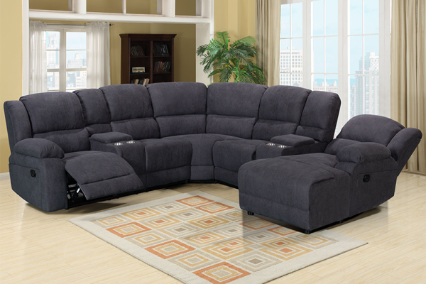 Comfortable Recliner Sofa Set With Cup Holder  and Reading Light for Living Room