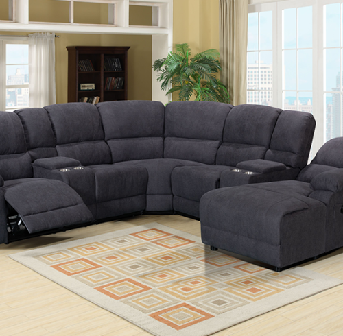 Comfortable Recliner Sofa Set With Cupholder System and Reading Light for Living Room Furniture