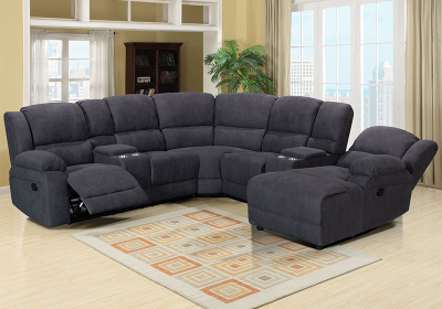 Comfortable Recliner Sofa Set With Cup Holder  and Reading Light for Living Room