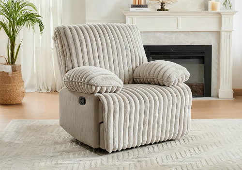 Manual Recliners for Sale with Bluetooth Wireless and USB, Cozy Living Room Lounge Recliner Chair