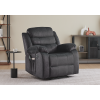 Swivel Rocker Recliner Chair - Compact Fabric 360° Glider for Small Spaces