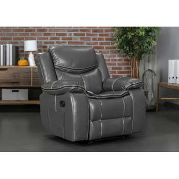 Air Leather Manual Motion Recliner Chair for Sale With Massage and Heating