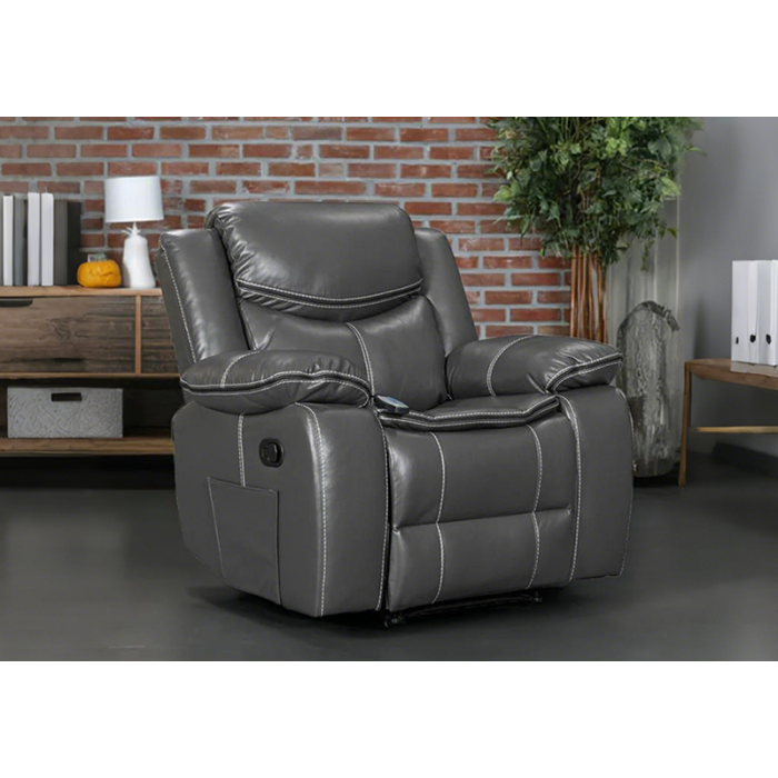 Air Leather Manual Motion Recliner Chair for Sale With Massage and Heating