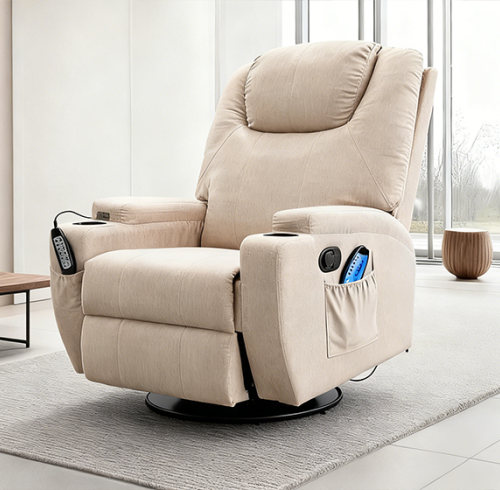 Swivel Rocker Recliner for Living Room with Massage