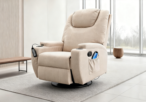 Swivel Rocker Recliner for Living Room with Massage