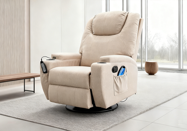 Swivel Rocker Recliner for Living Room with Massage