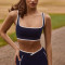 Popular Contrast Trim Sport Bras Soft Fabric for Stretch China Manufacturer