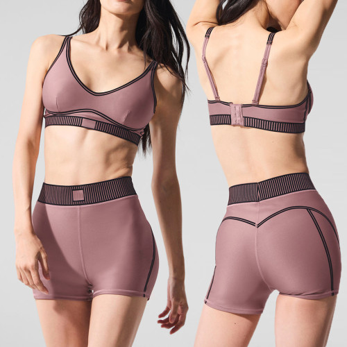 Custom OEM & ODM Contrast Trim Sports Bras and Soft Fabric Yoga Set for Women – Wholesale Manufacturer in China