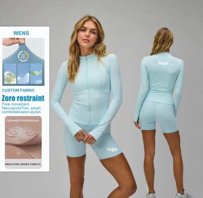 Custom Long Sleeve and Thumb Strap Yoga Jacket Soft Fabric Yoga Top for Women – Wholesale Manufacturer in China, Perfect for Fitness and Activewear Brands