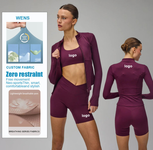 Custom OEM & ODM Long Sleeve and Thumb Strap Yoga Jacket Soft Fabric Yoga Top for Women – Wholesale Manufacturer in China