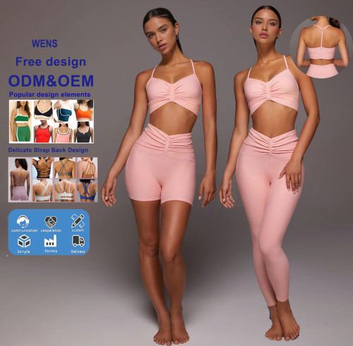 Custom Buttery Soft Naked Feel Yoga Leggings Custom Logo for Gym & Casual Wear Recycled Fabric Eco-Friendly Yoga Set