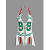 Custom American Sexy Spaghetti Strappy Print Football Jersey T Shirts Personalized Sublimated Club Maillot De Football for Summer