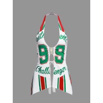 Custom American Sexy Spaghetti Strappy Print Football Jersey T Shirts Personalized Sublimated Club Maillot De Football for Summer