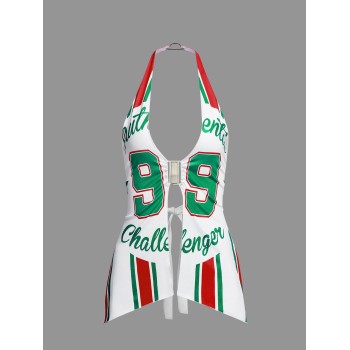 Custom American Sexy Spaghetti Strappy Print Football Jersey T Shirts Personalized Sublimated Club Maillot De Football for Summer