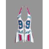Custom American Sexy Spaghetti Strappy Print Football Jersey T Shirts Personalized Sublimated Club Maillot De Football for Summer