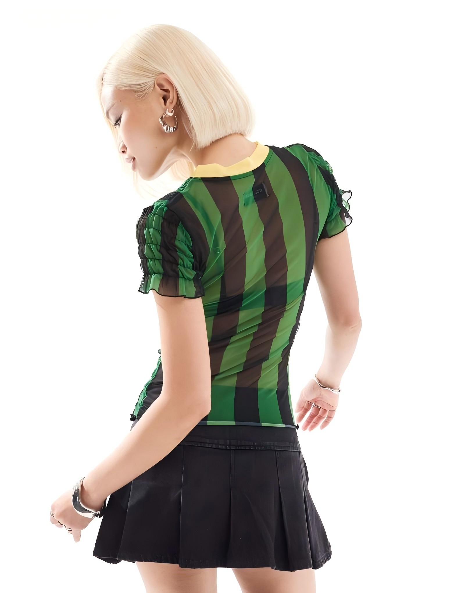 Retro Graphics Print Soccer Jersey