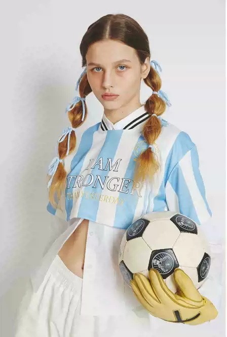 Custom Crop Soccer Y2K Sport American Letter Graphics Number Print Soccer Tee Crop Football T Shirts Jersey Wholesale