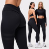 Custom High Elastic Breathable Yoga Leggings V-shaped Back Waistline Functional Fabric Sweat-wicking Quick-drying Elastic Waist