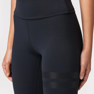 Custom High Elastic Breathable Fold Over Flared Leggings Waistline Functional Fabric Sweat-wicking Quick-drying Elastic Waist Yoga Pants