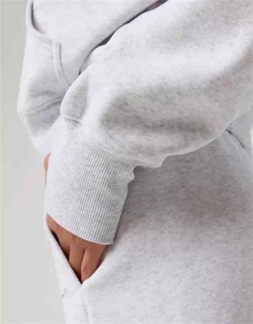 Custom Applique Patch Logo 3D Embroidery Winter Breathable Workout Pullover Sweatshirts Cotton Heavyweight Oversized Fleece