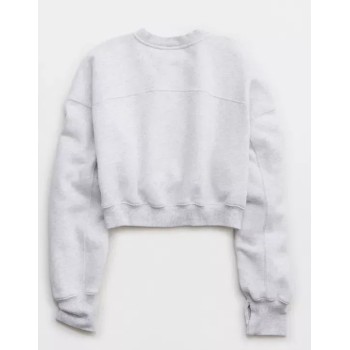 Custom Cloud Fleece Cropped Crewneck Sweatshirt Breathable Winter Workout  Sweatshirts Cotton  Oversized Fleece Sports