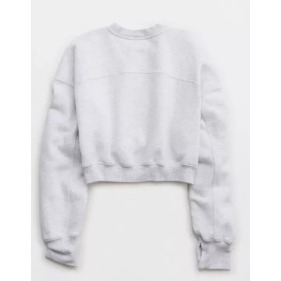 Custom Cloud Fleece Cropped Crewneck Sweatshirt Breathable Winter Workout  Sweatshirts Cotton  Oversized Fleece Sports