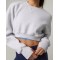 Custom Cloud Fleece Cropped Crewneck Sweatshirt Breathable Winter Workout  Sweatshirts Cotton  Oversized Fleece Sports