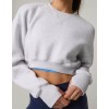 Custom Cloud Fleece Cropped Crewneck Sweatshirt Breathable Winter Workout Sweatshirts Cotton Oversized Fleece Sports