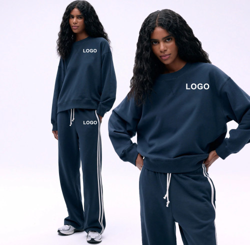 Custom Cloud Fleece Cropped Crewneck Sweatshirt Breathable Winter Workout  Sweatshirts Cotton  Oversized Fleece Sports