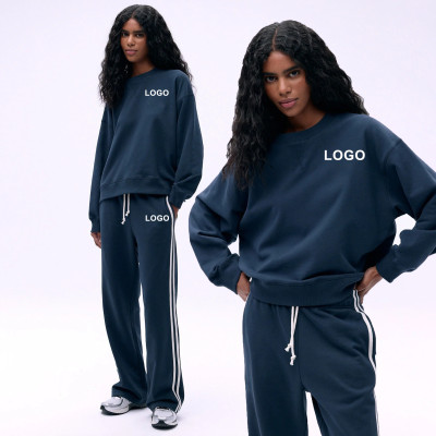 Custom Cloud Fleece Cropped Crewneck Sweatshirt Breathable Winter Workout  Sweatshirts Cotton  Oversized Fleece Sports