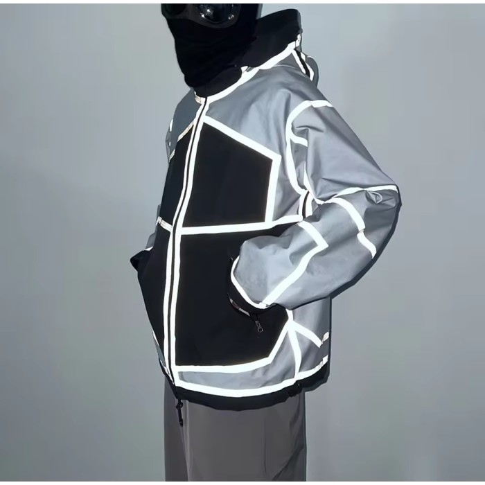 Custom Hardshell Cycling Waterproof Anorak Windbreaker Reversible Reflective Jacket UK Hardshell Jacket for Outdoor Activities Hiking Coats