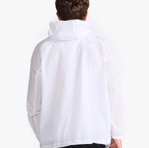 Men's Lightweight Hiking & Running Anorak Thin Breathable Zip-up Rain Windbreaker Jacket with Stand Collar Clothing Manufacturer