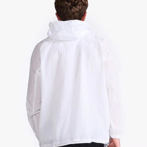 Men's Lightweight Hiking & Running Anorak Thin Breathable Zip-up Rain Windbreaker Jacket with Stand Collar Clothing Manufacturer