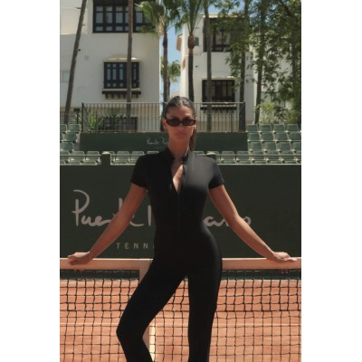 Women's Backless Wide Leg Yoga Fitness Jumpsuit Hollow Design Spandex/Nylon Material Breathable Four-Way Stretch Quick Dry