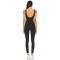 Women's Backless Wide Leg Yoga Fitness Jumpsuit Hollow Design Spandex/Nylon Material Breathable Four-Way Stretch Quick Dry