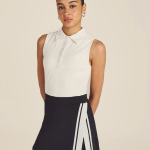 Custom Eco-Friendly 4-way Stretch Polo Shirt Breathable Quick-drying Sleeveless Split Skirt Built-in Shorts OEM Pickleball top Manufacturer