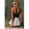 Custom New Arrival Casual High Quality Solid Color Gym Wear Running Fitness 2 Pieces Tennis Skirt Set Pickleball Set Manufacturer