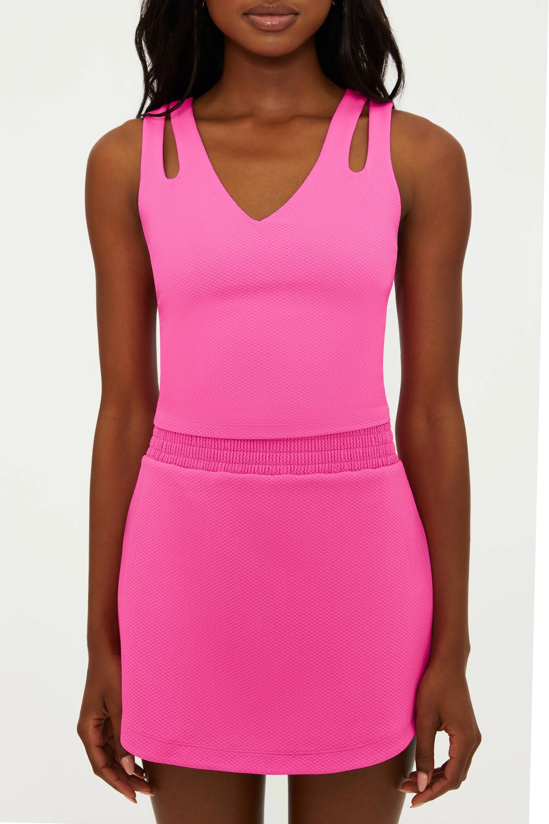 V-neck silhouette  tennis dress