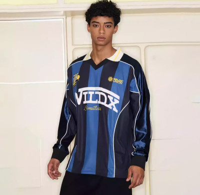 Custom Piping Oversized Swingman Hockey Rugby Retro Football Racing Style Breathable Embroidered Vintage T-shirt Jersey Men