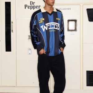 Custom Piping Oversized Swingman Hockey Rugby Retro Football Racing Style Breathable Embroidered Vintage T-shirt Jersey Men