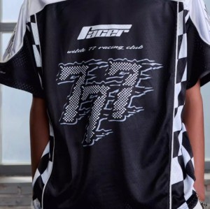 Custom Piping Oversized Swingman Hockey Rugby Retro Football Racing Style Breathable Embroidered Vintage T-shirt Jersey Men