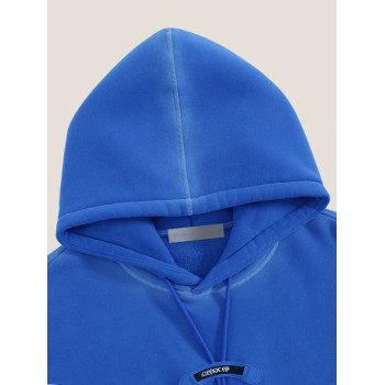 Custom Heavyweight Organic Cotton Boxy Hoodies and Sweatpants Sets Fleece Custom Spray Print Tracksuits Sets Unisex