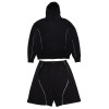 Custom Heavyweight Organic Cotton Boxy Hoodies and Sweatpants Sets Fleece Custom Spray Print Tracksuits Sets Unisex