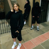 Custom Heavyweight Organic Cotton Boxy Hoodies and Sweatpants Sets Fleece Custom Spray Print Tracksuits Sets Unisex