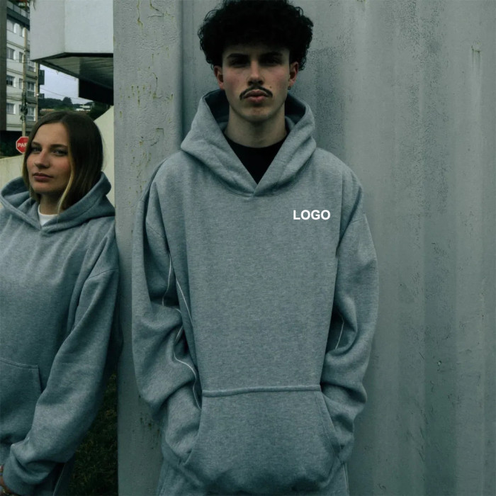 Custom Heavyweight Organic Cotton Boxy Hoodies and Sweatpants Sets Fleece Custom Spray Print Tracksuits Sets Unisex